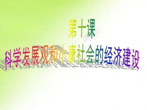 第十课 科学发展观和小康社会的经济建设 复习课件 (共11张PPT)