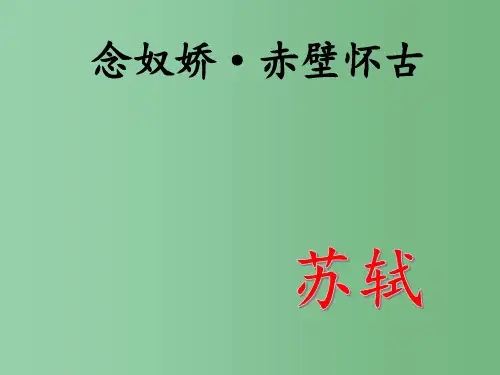 高一语文《念奴娇赤壁怀古》 人教版