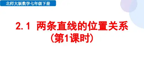 北师大版数学七年级下册第二章 相交线与平行线(共7课时)