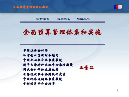 全面预算管理体系和实施(PPT106页)