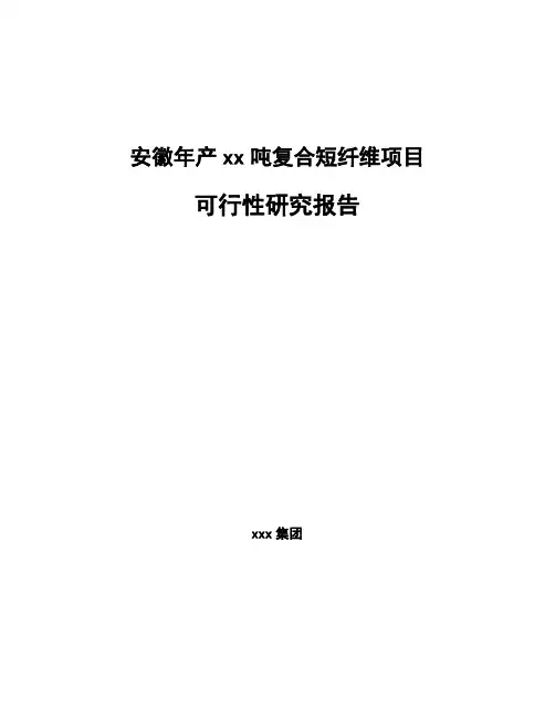 安徽年产xx吨复合短纤维项目可行性研究报告