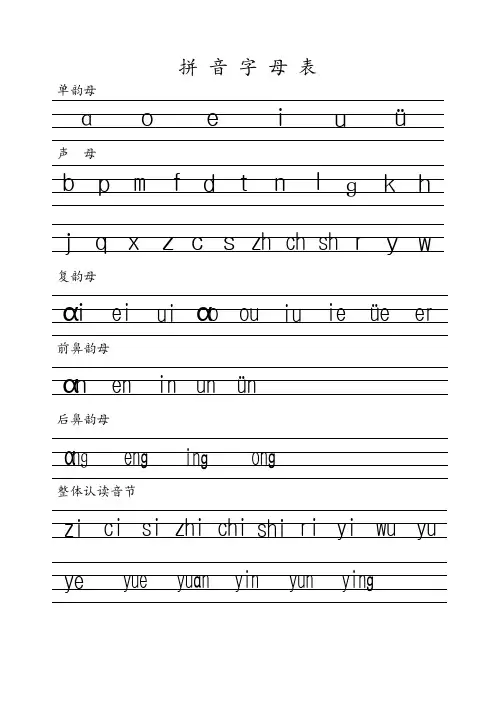 拼音知识大全