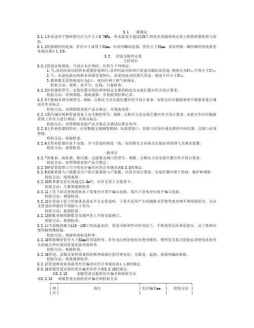 室内采暖系统安装