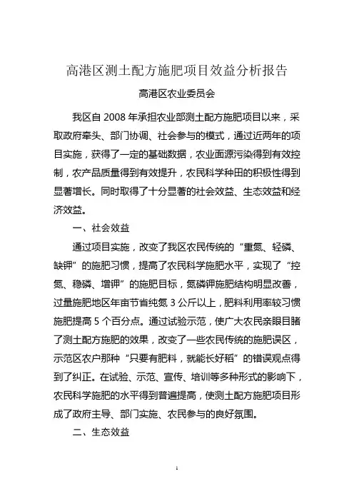 项目效益报告