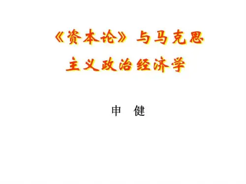 《资本论》与马克思主义政治经济学