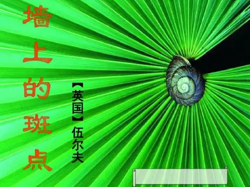 人教版高中语文外国小说欣赏《一单元  阅读  .墙上的斑点》优质课件_11