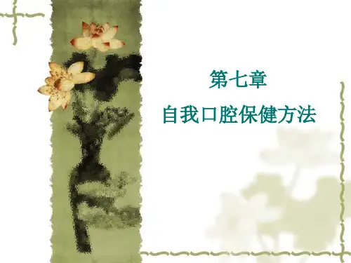 第七章 自我口腔保健方法