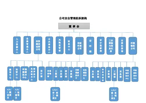 公司安全管理组织架构图(可编辑)