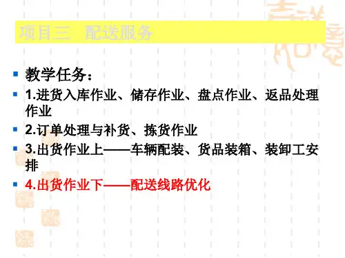 配送路线优化PPT课件