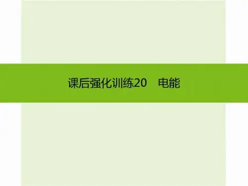 2016年科学中考全程精讲导练20：电能(课件 练习)(3份打包)
