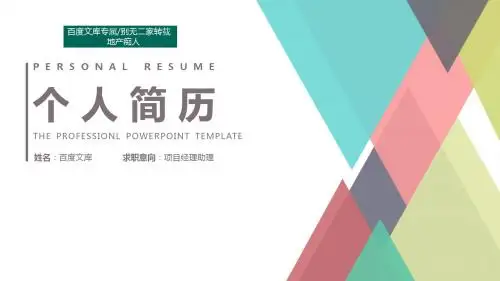 [结构完整]2016年个性炫彩求职简历个人应聘履历表PPT模板
