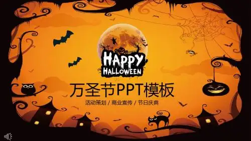 2019年万圣节活动策划商业宣传PPT模板