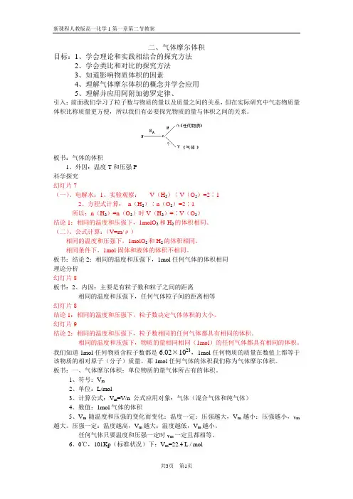 气体摩尔体积