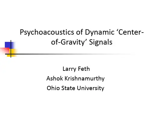Auditory Processing of Dynamic 'Center-of-Gravity' Signals动态# 39听觉处理;重力# 39中心;信