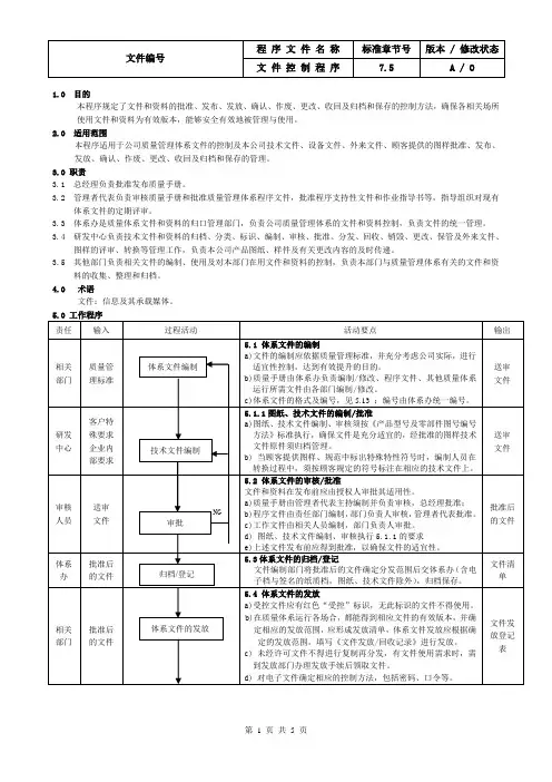 6.IATF16949文件控制程序