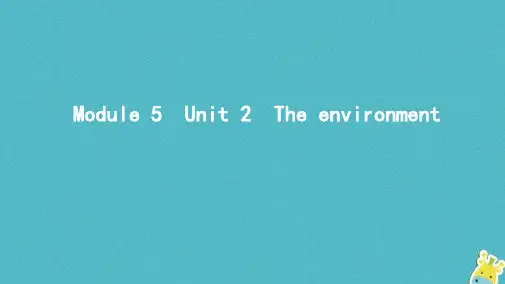 (江苏专用)2020版高考英语总复习Module5Unit2Theenvironment课件