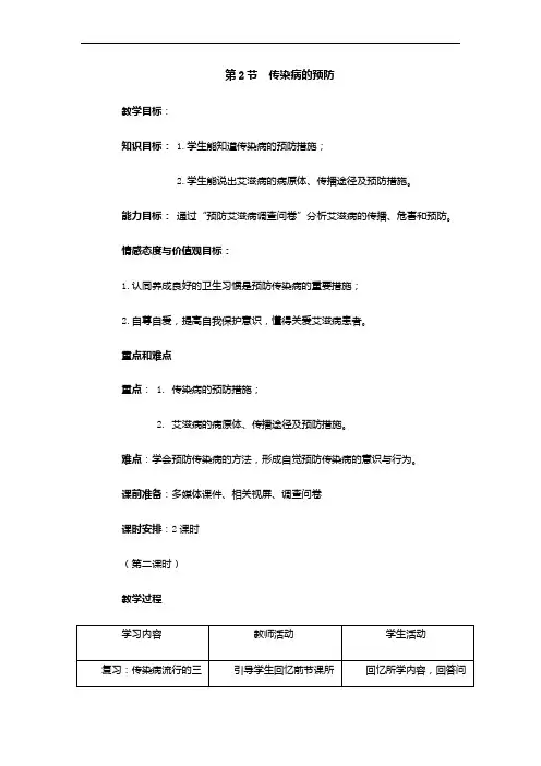 传染病的预防