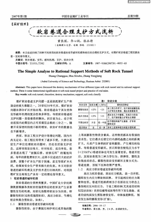 软岩巷道合理支护方式浅析