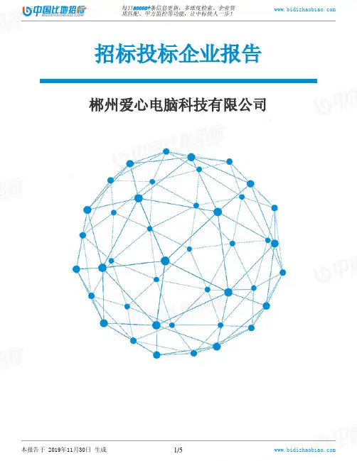 郴州爱心电脑科技有限公司-招投标数据分析报告