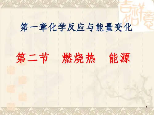 高中化学选修四第一章第二节燃烧热能源