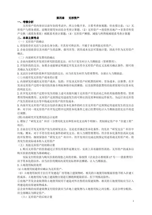 第四章   无形资产