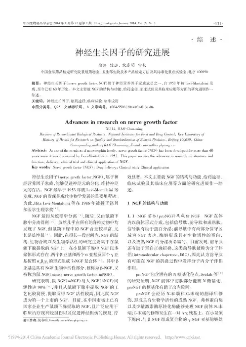 神经生长因子的研究进展