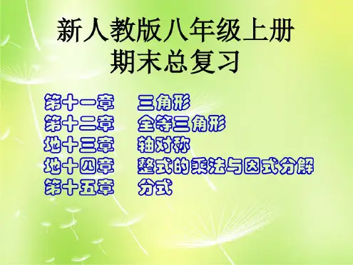 2018新人教版八年级数学上总复习学习课件.ppt