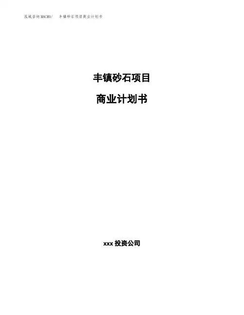 丰镇砂石项目商业计划书