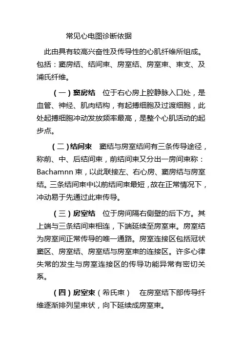 常见心电图诊断依据