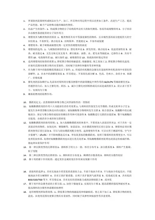 助剂化学