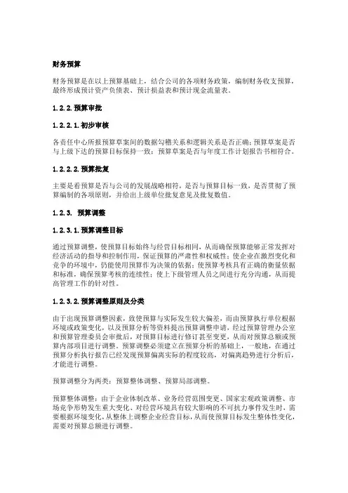全面预算管理解决方案