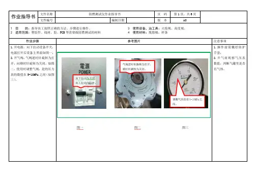 阻燃测试仪作业指导书