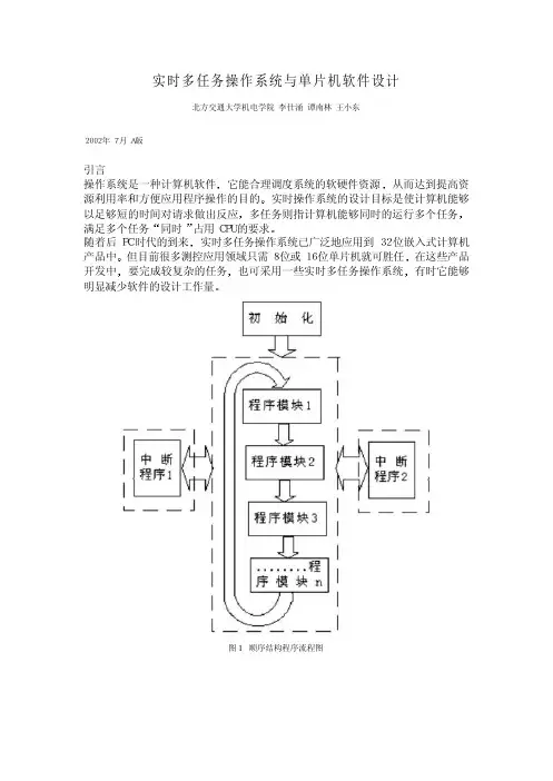 实时多任务操作系统与单片机软件设计