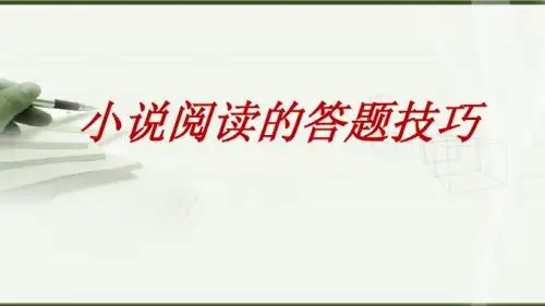 小说阅读的答题技巧