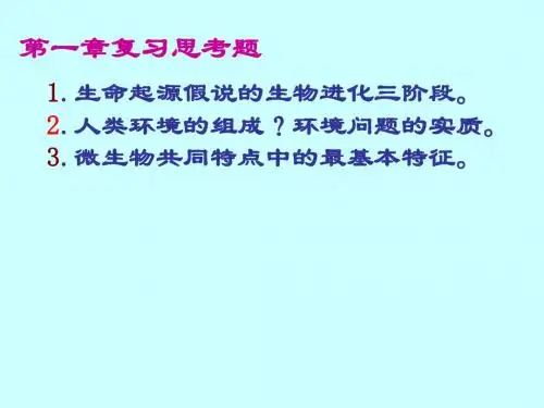 环境微生物总复习
