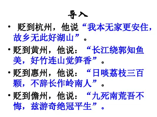 苏轼《定风波》优质课