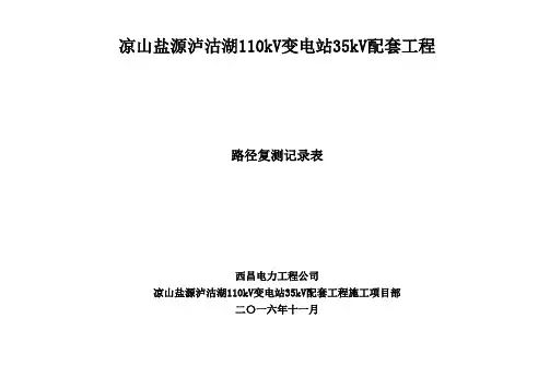 路径复测记录表