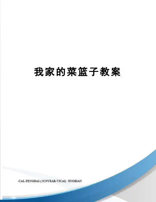 我家的菜篮子教案
