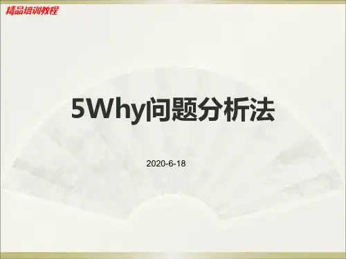 5why问题分析法精品培训教程(多个实际案例)