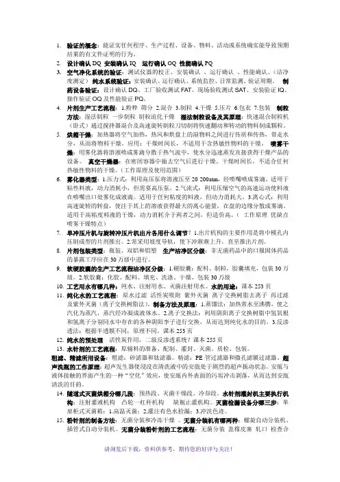 制药工程学(有参考答案版)