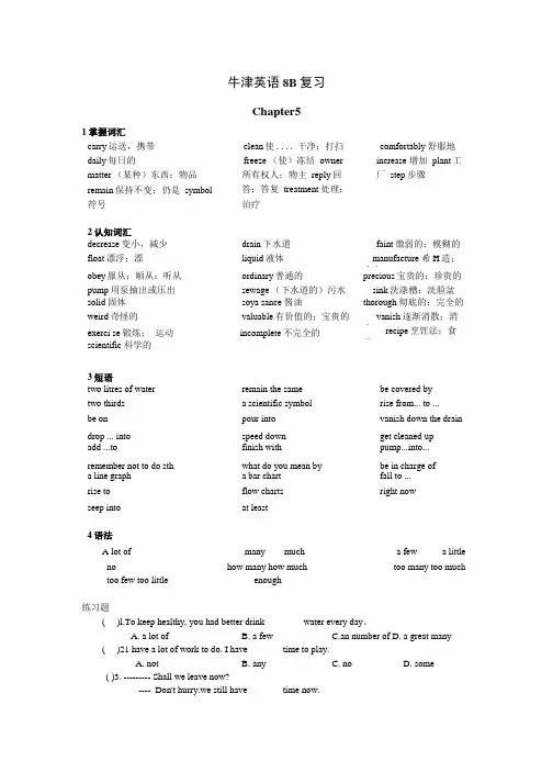上海版牛津初中英语8B复习试题.doc