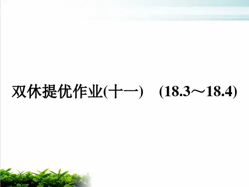 双休提优作业(11) (1~1)—季人教版九年级全册物理复习作业课件(共25张PPT)