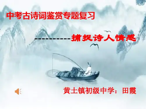 中考古诗词鉴赏情感篇(田霞)