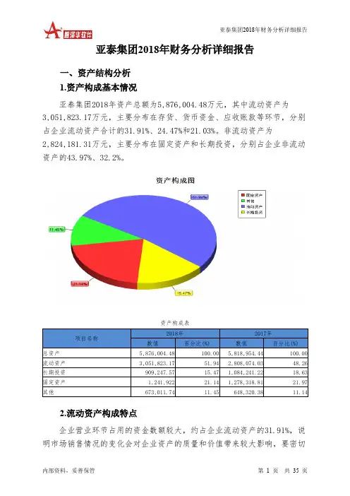 亚泰集团2018年财务分析详细报告-智泽华