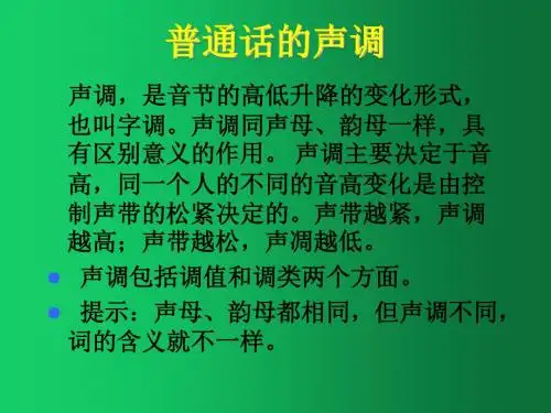 普通话声调练习