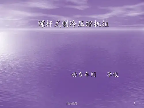 螺杆式制冷压缩机原理教材ppt课件