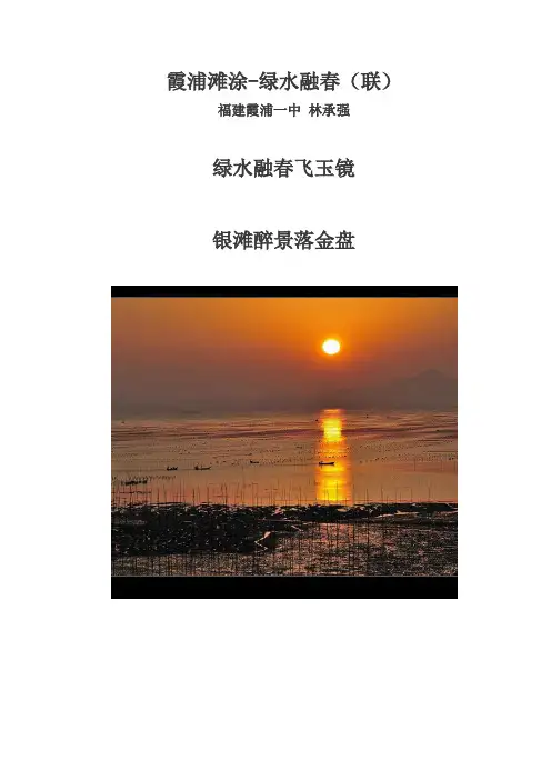 霞浦滩涂-绿水融春(联)