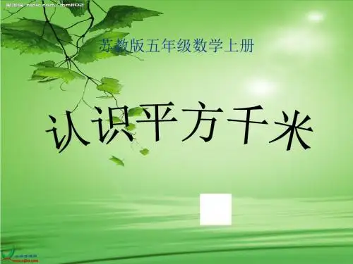 5《认识平方千米》PPT课件