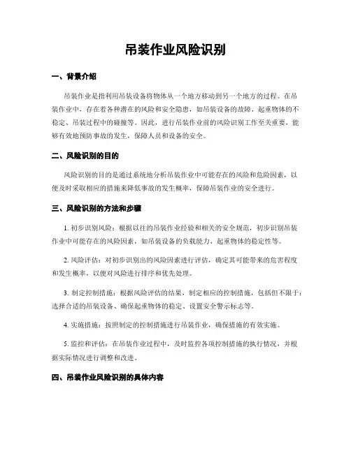 吊装作业风险识别