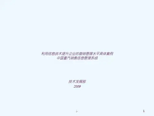 利用信息技术提升企业的营销管理水平具体案例ppt课件